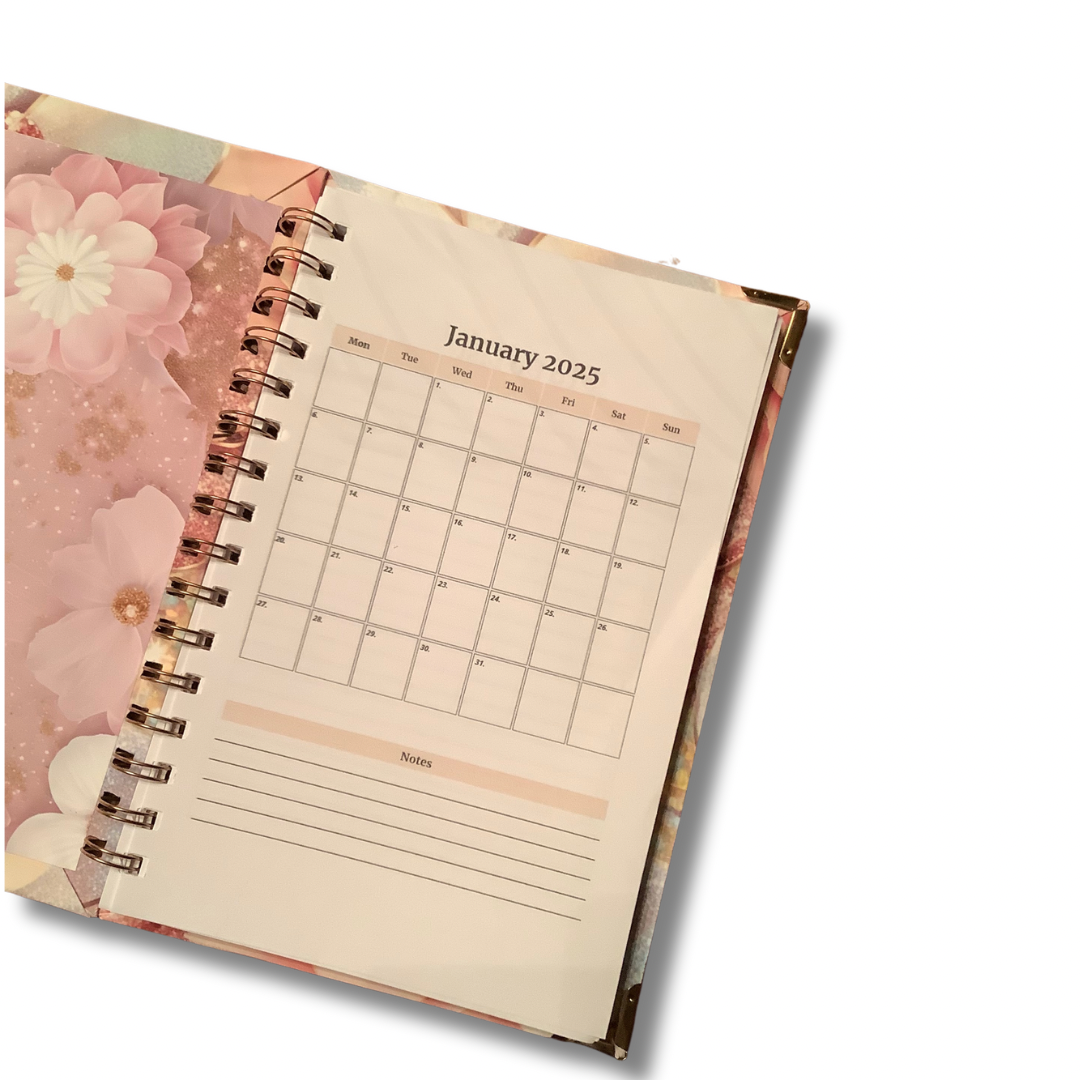 2025 Luxe Floral Monthly Planner