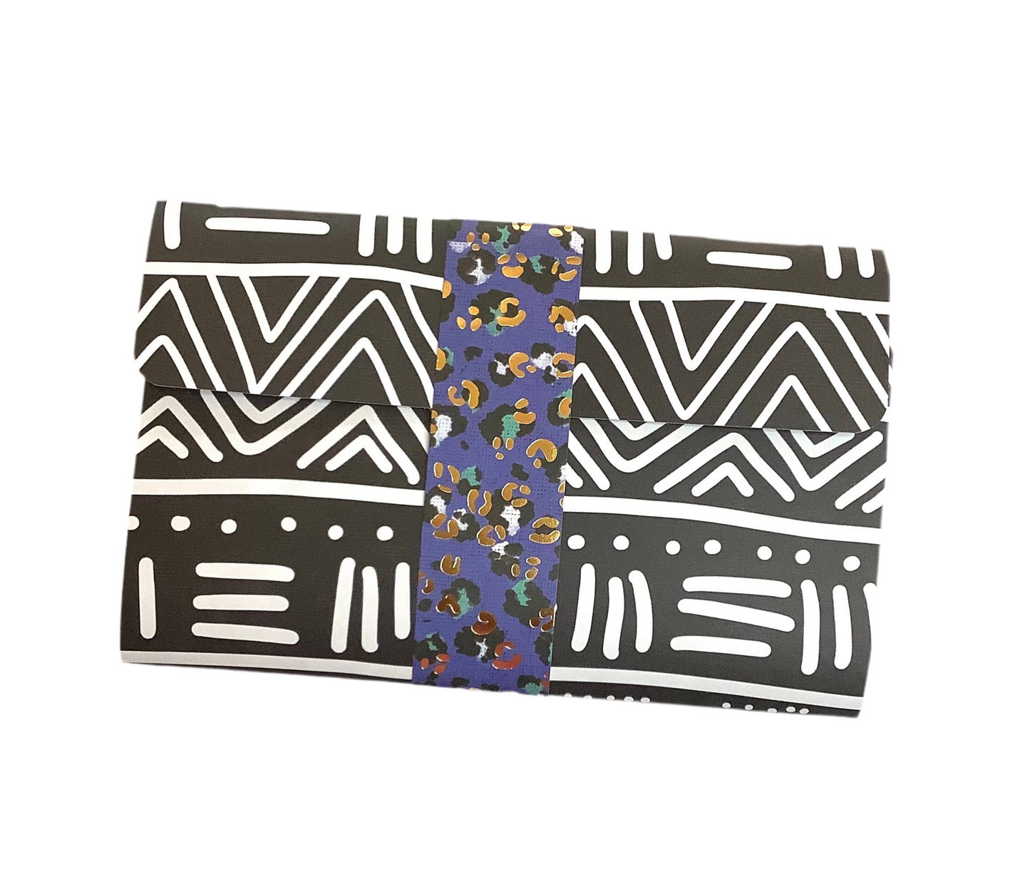 African Mudcloth Notepad Wallet - A Blend of Tradition and Purpose