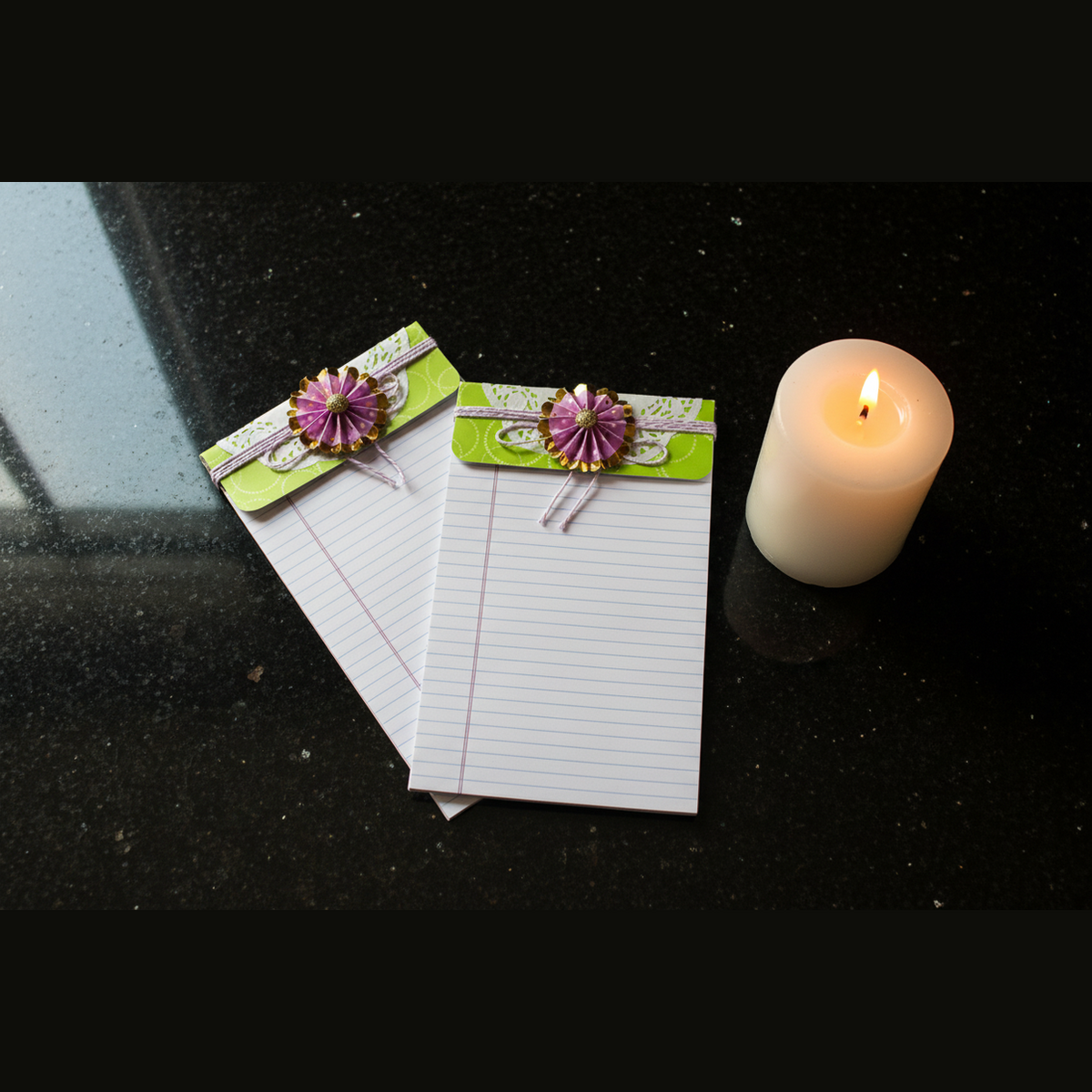 Pink and Green 5x8 Legal Notepad