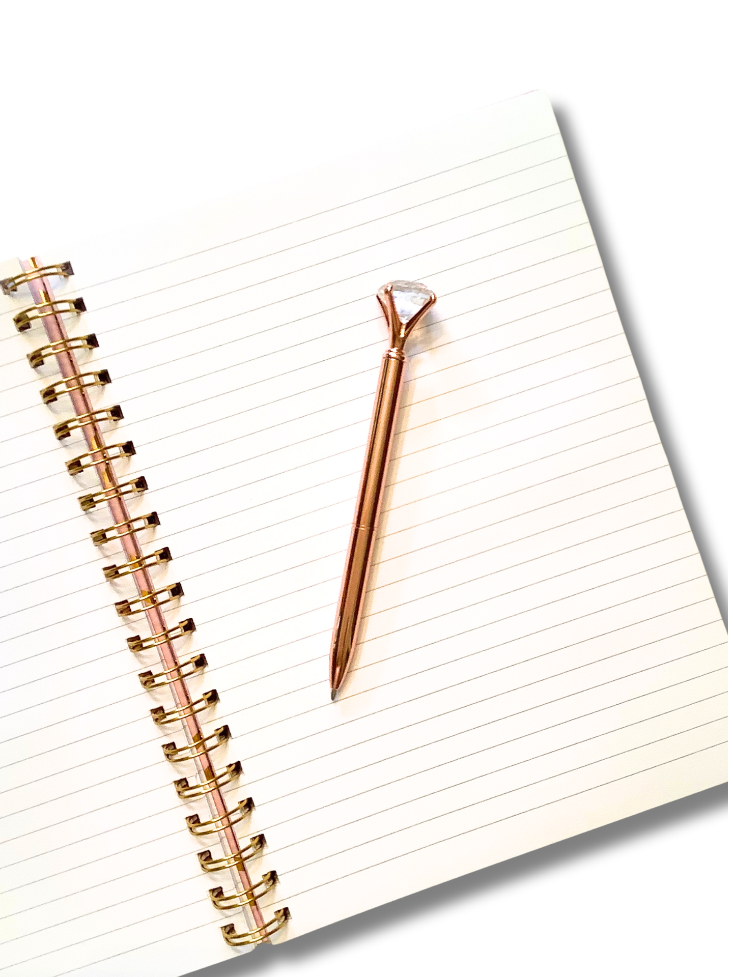 Girl Let Go Luxury Notebook – Teal and Gold Floral Journal with Gold Coil, Gem Pen & Gift Wrap, 6x9 Lined Pages for Women