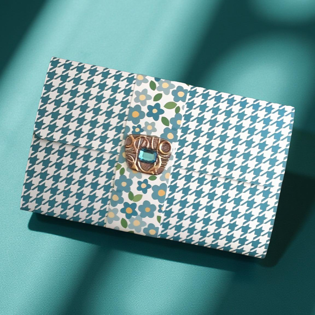 Blue Jewelz Notepad Wallet