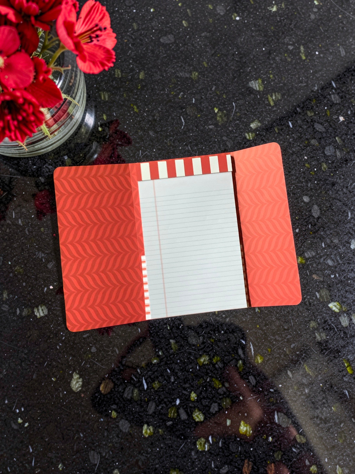 Red and White Notepad Wallet