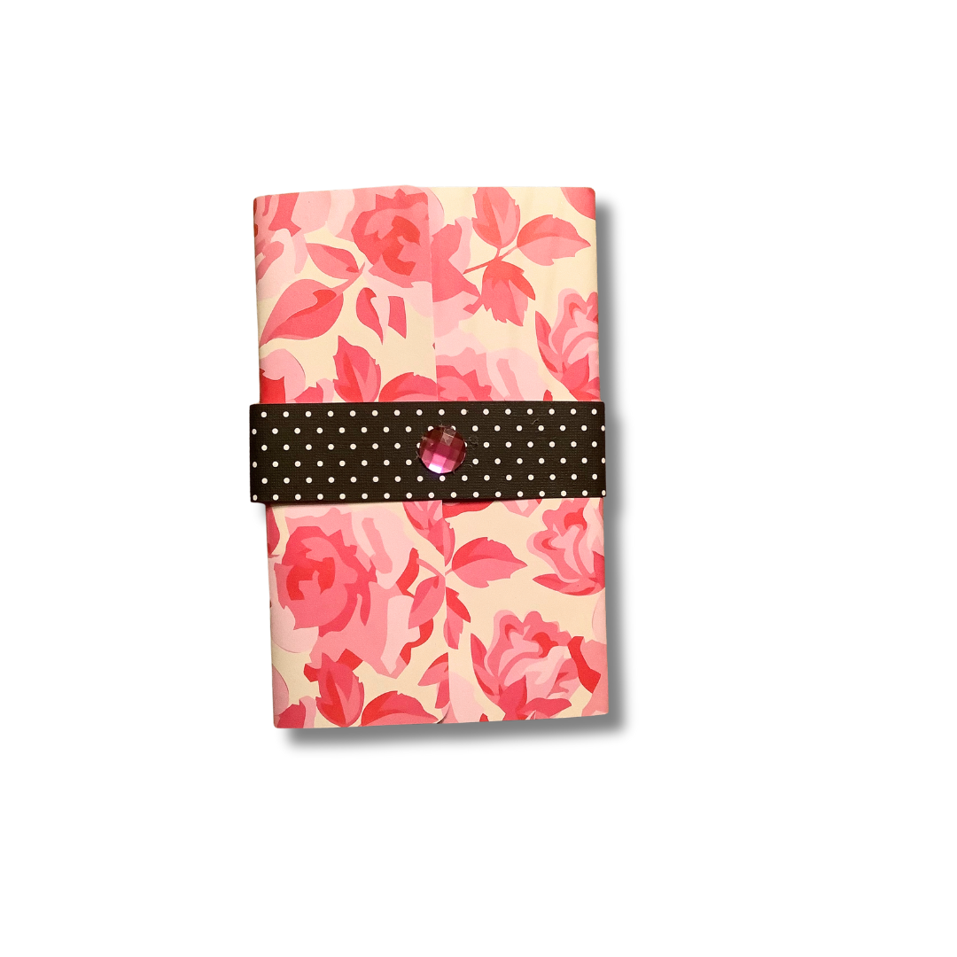 Pink Floral Notepad Wallet