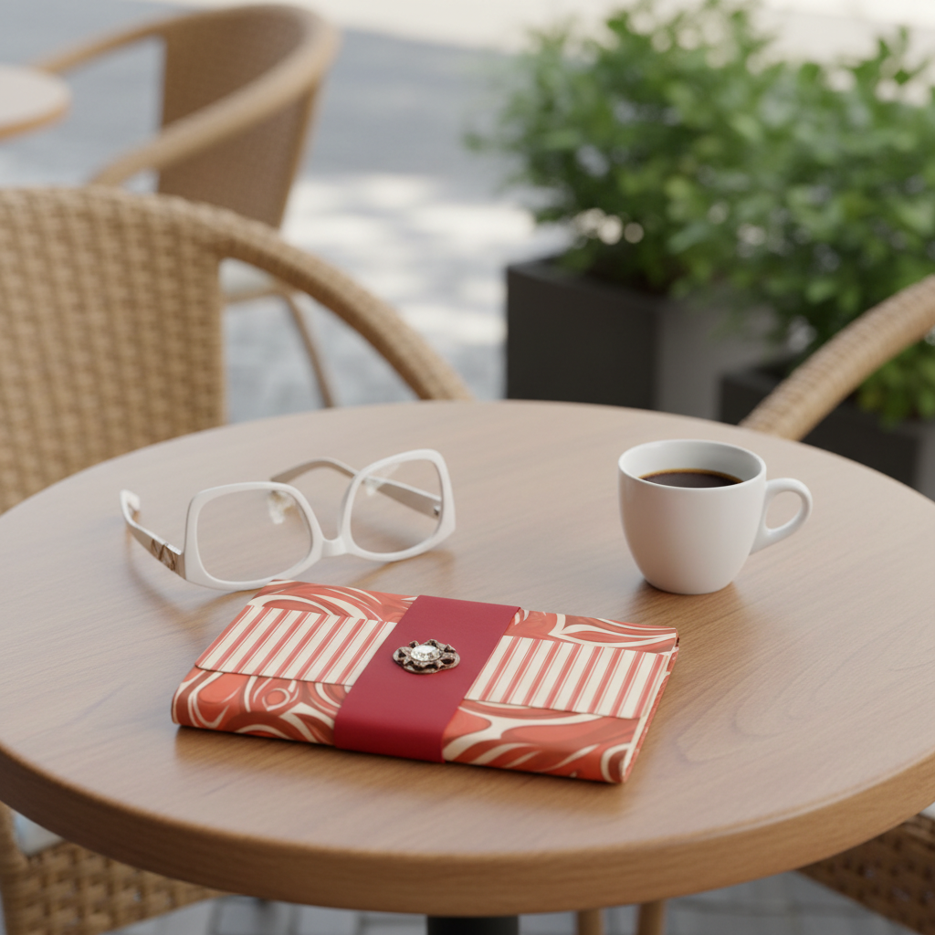 Red & White Notepad Wallet | Refillable 5x8 Notepad