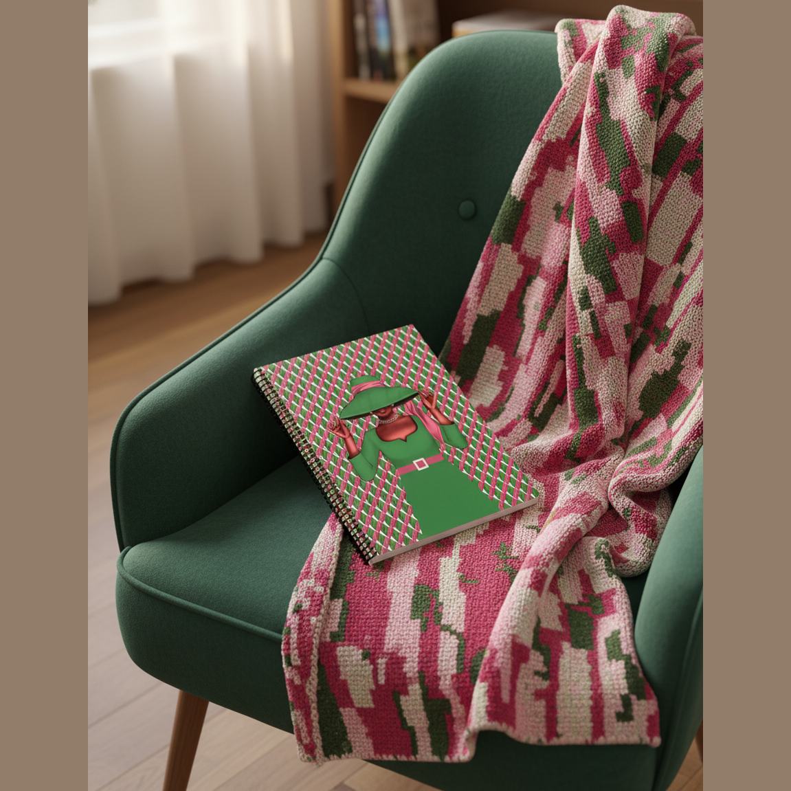 Poised in Pink & Green Notebook