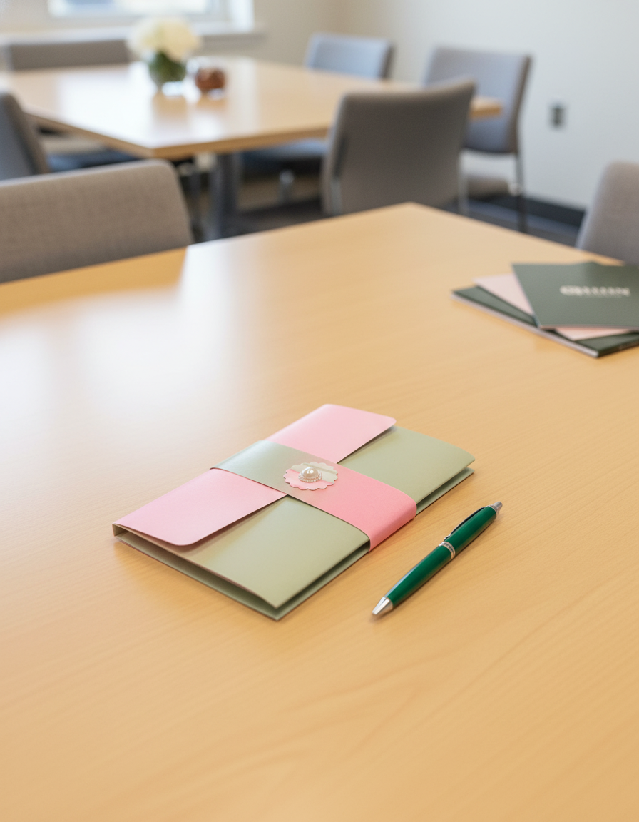 Pearl-Kissed Notepad Wallet