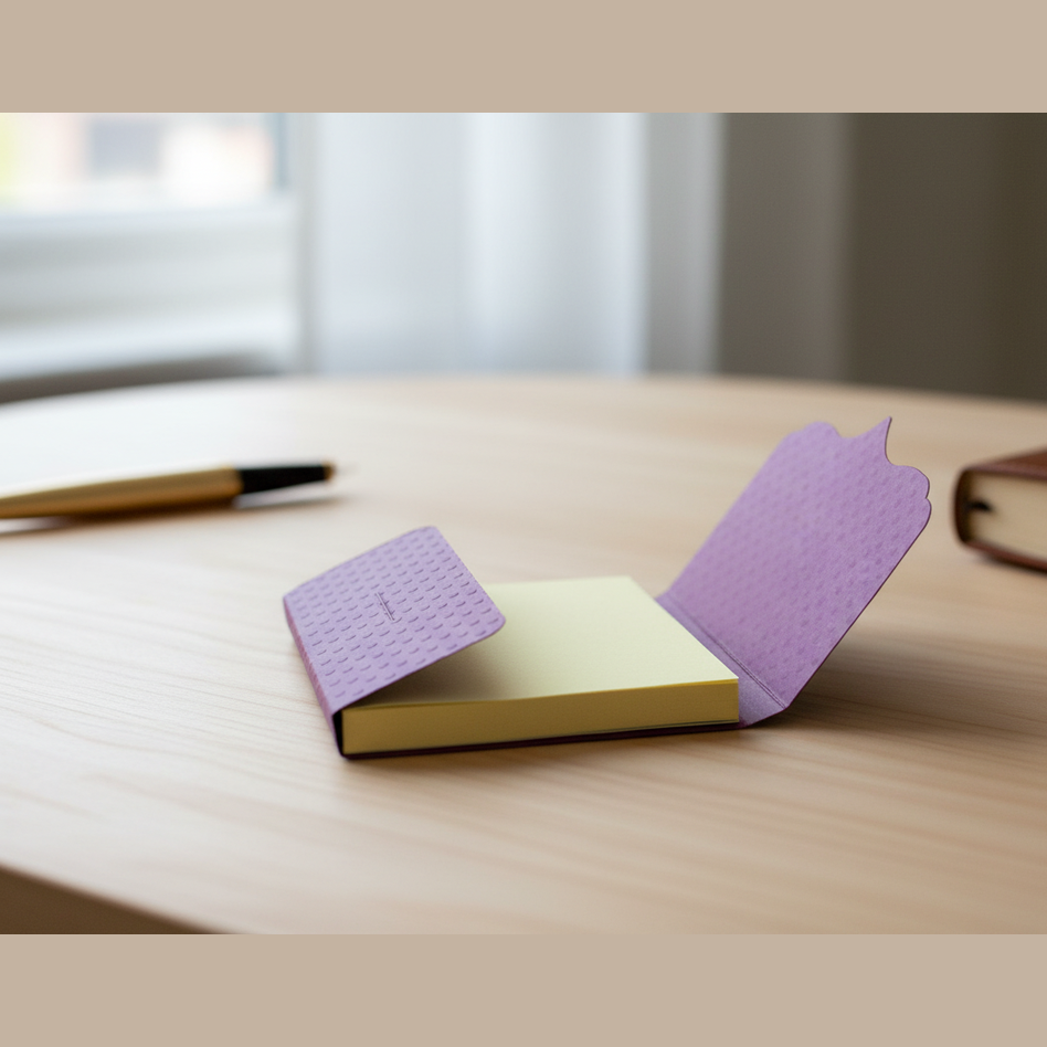 Purple Sticky Note Cover Open Lifestyle