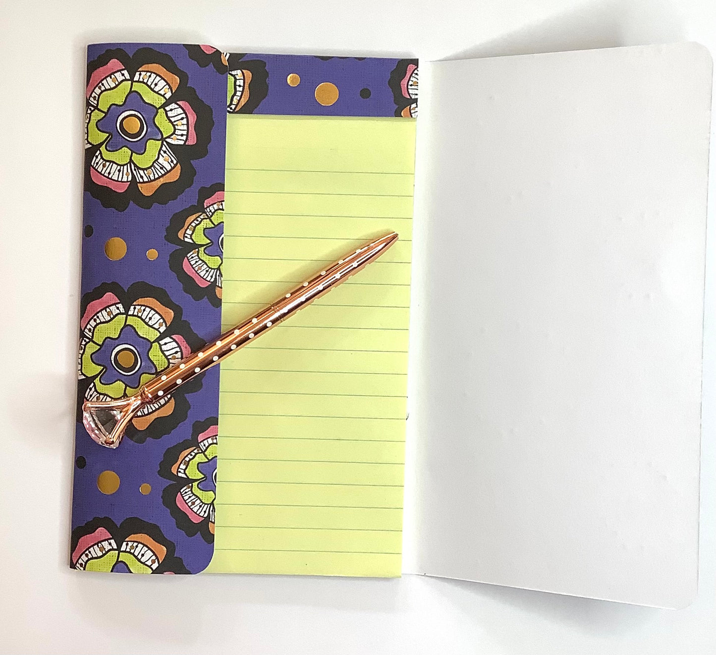 Bold Floral Notepad Wallet