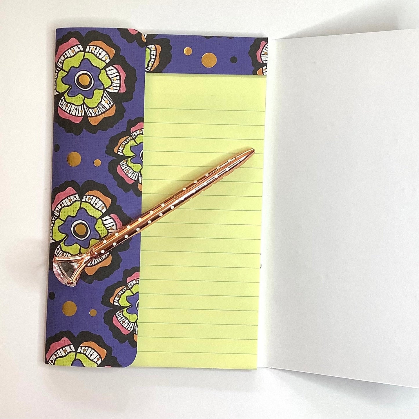 Bold Floral Notepad Wallet