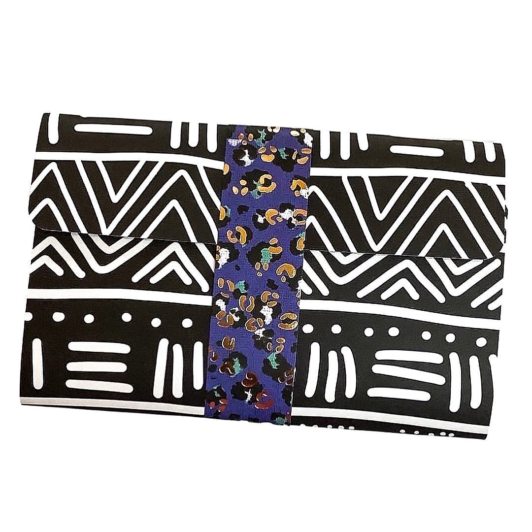 African Mudcloth Notepad Wallet - A Blend of Tradition and Purpose