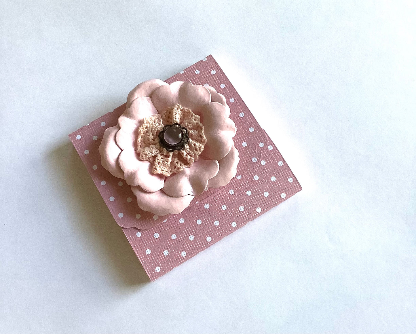Pink Flower Sticky Note Cover