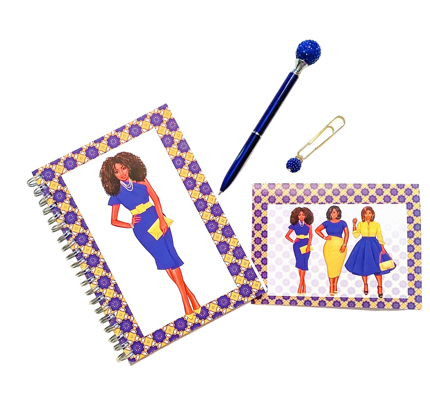 Blue and Gold Stationery Bundle