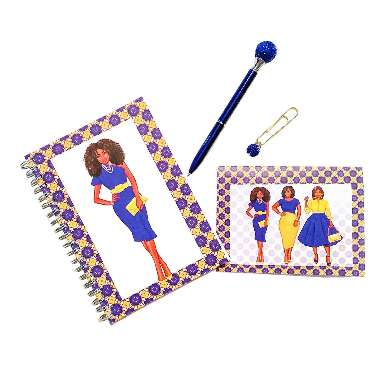 Blue and Gold Stationery Bundle