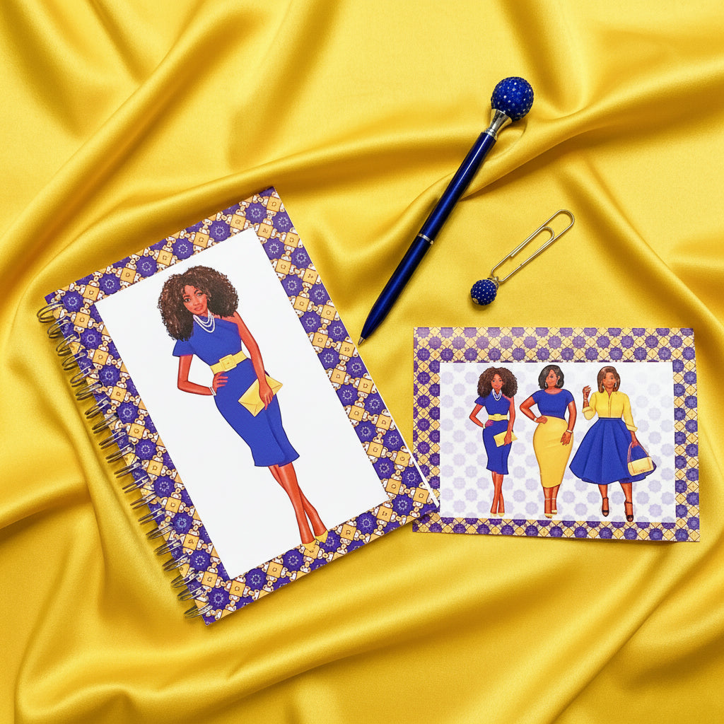 Blue and Gold Stationery Bundle