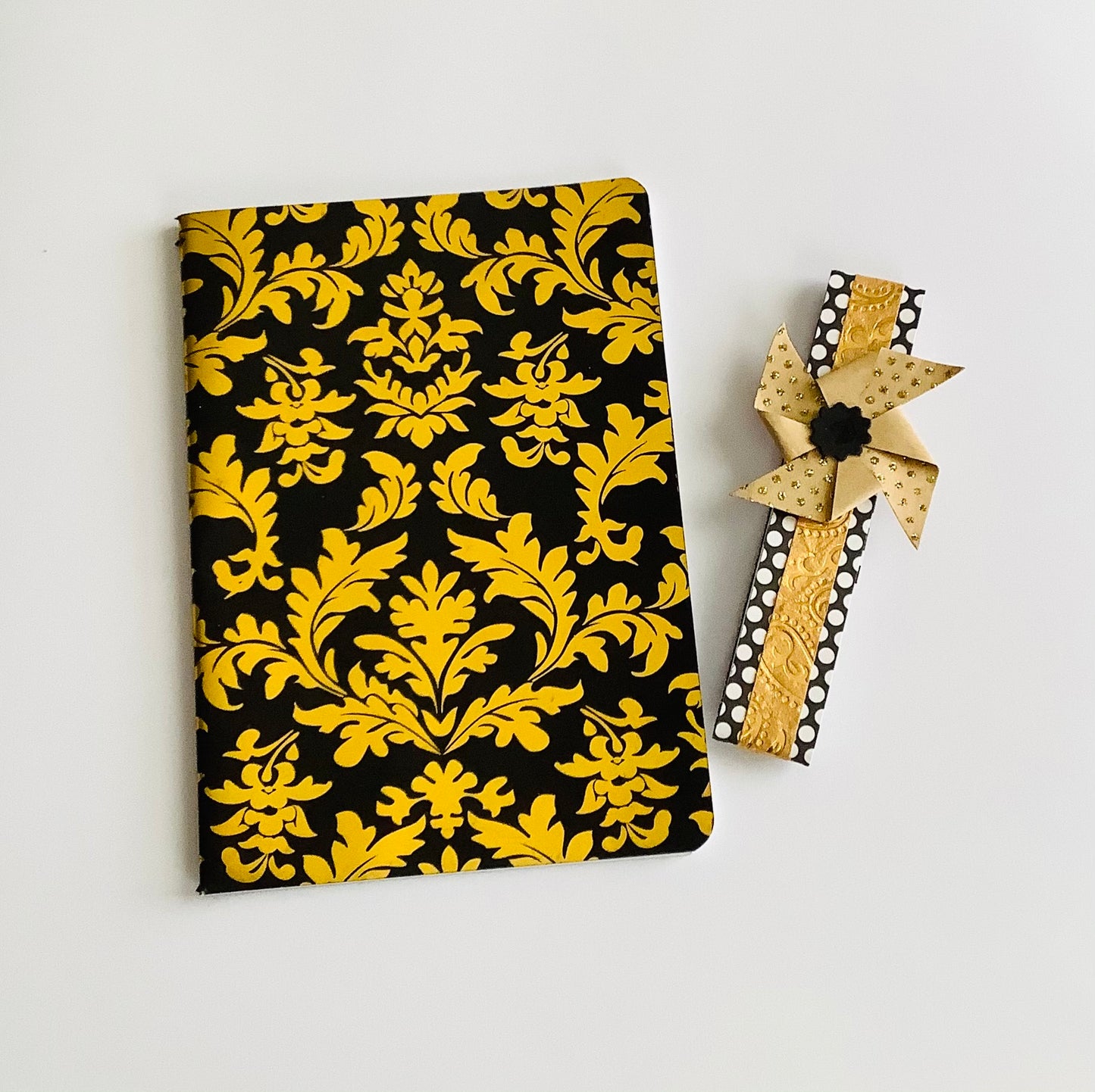 Black and Gold Notebook/Journal with Decorative Band