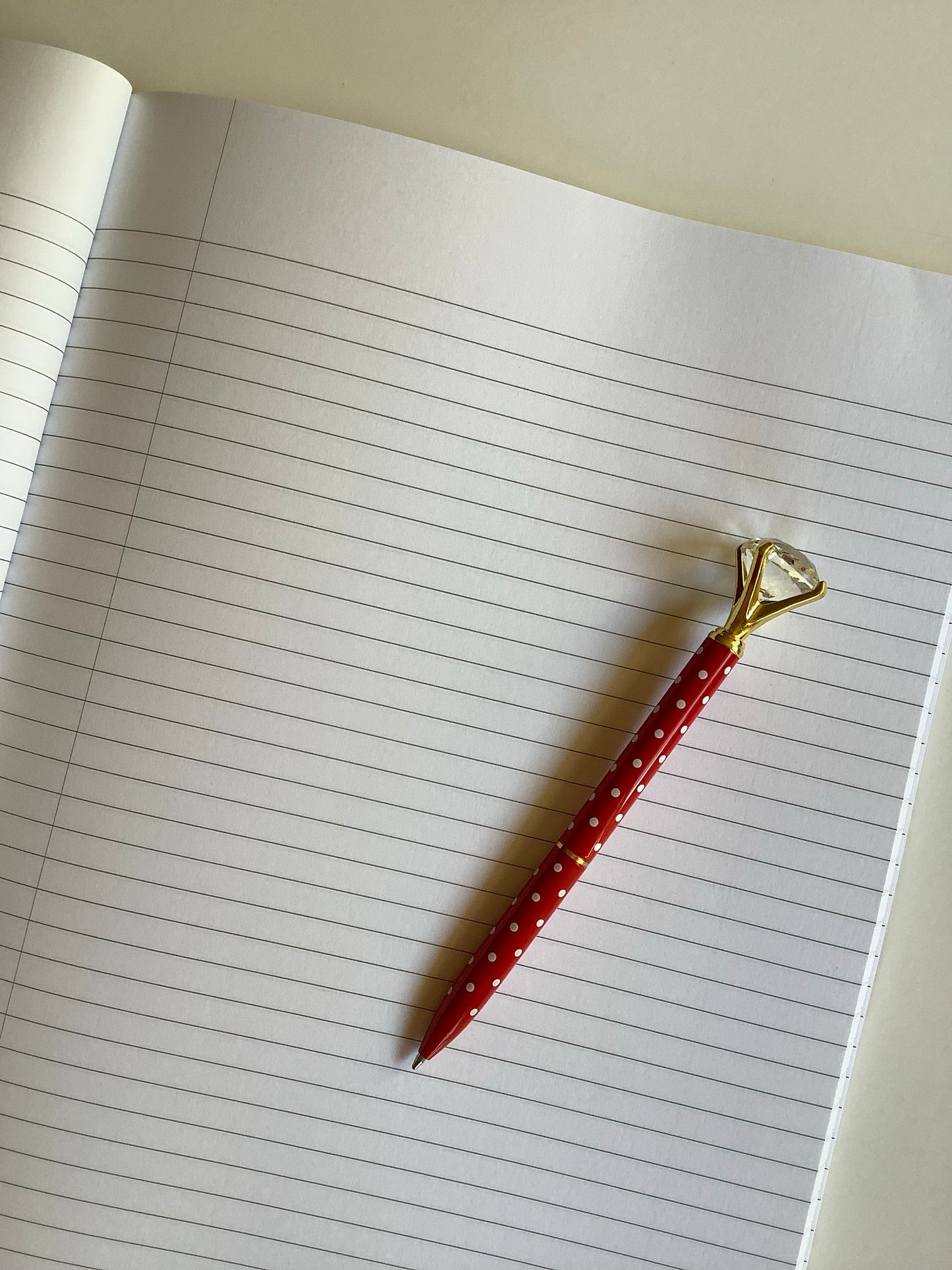 Red and White Abstract Notebook