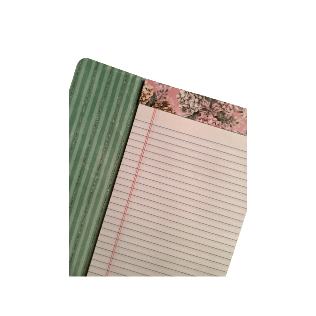 Pink and Green Floral Notepad Wallet