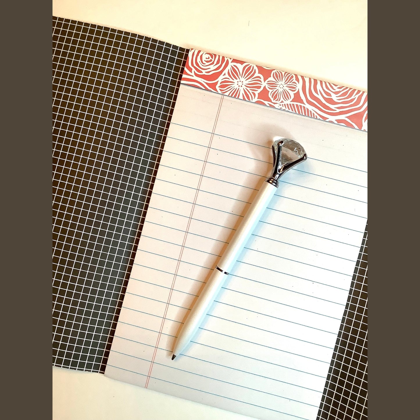 Salmon Pink Notepad Wallet