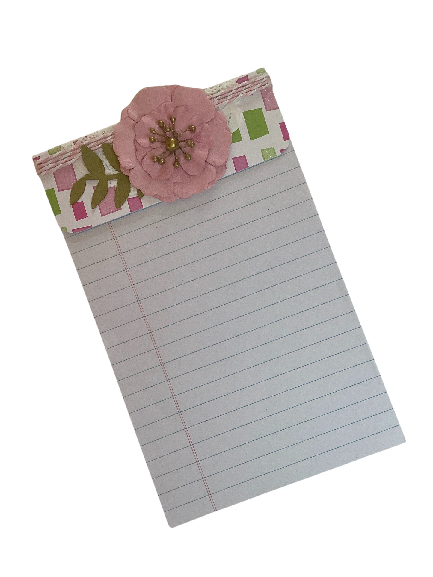 Pink Floral 5x8 Legal Notepad