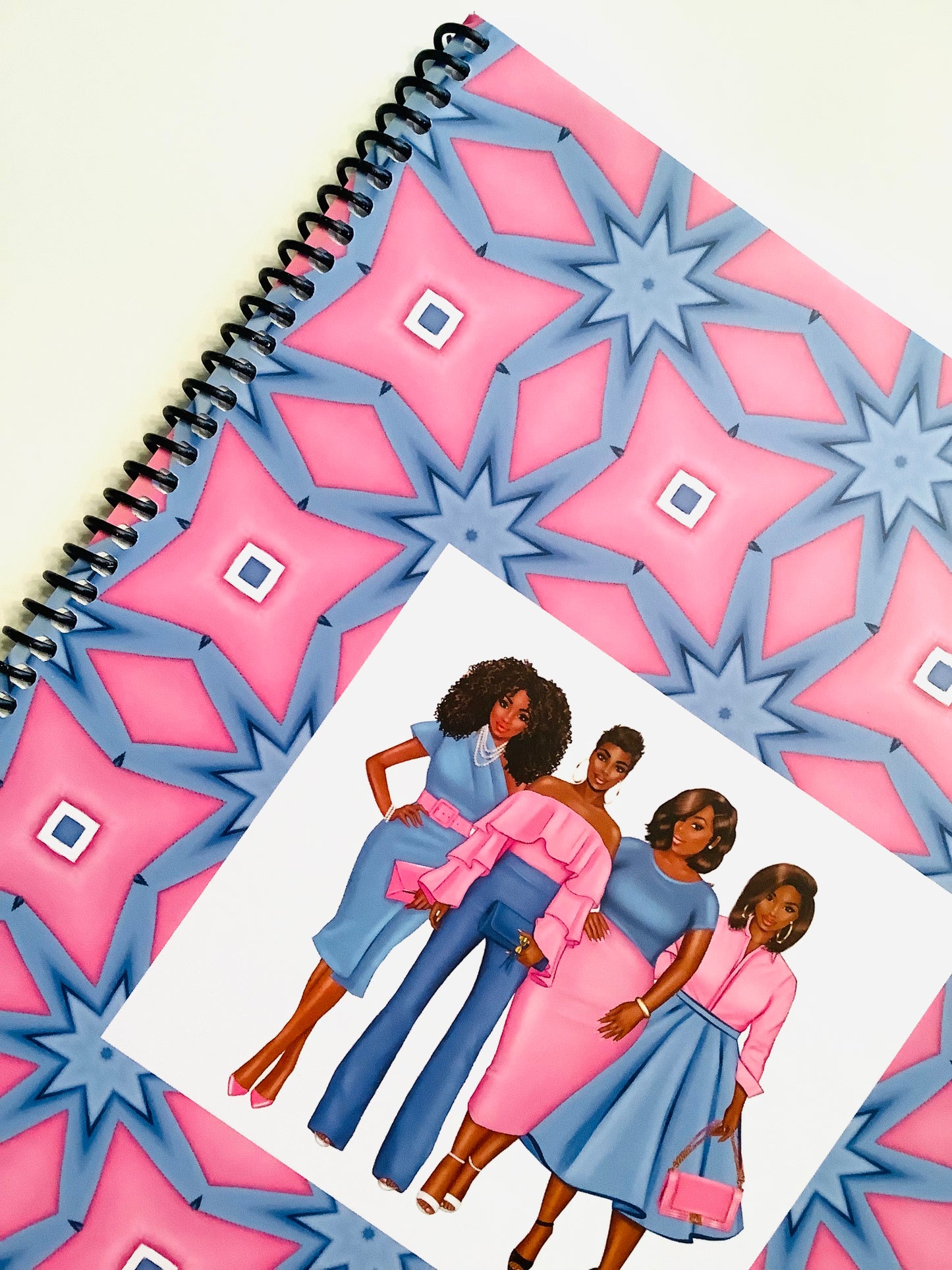 Pink and Blue Spiral Notebook