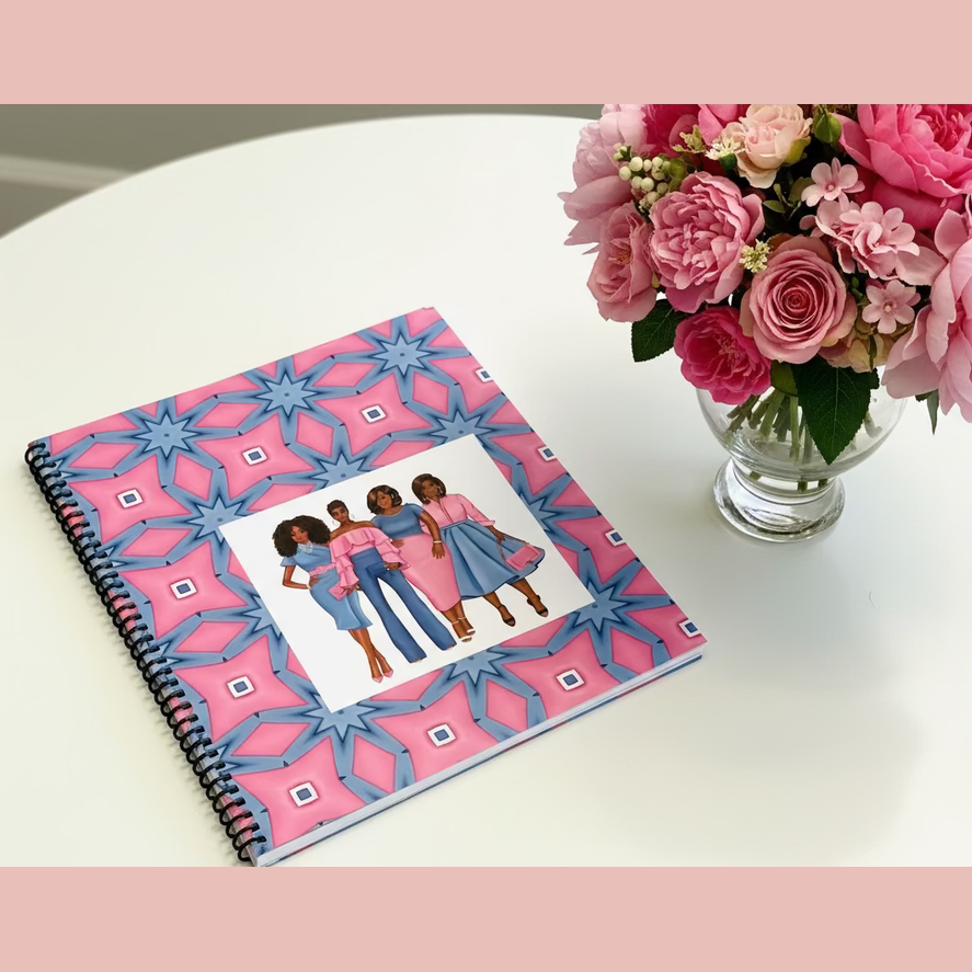 Pink and Blue Spiral Notebook