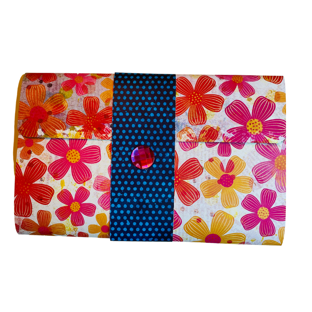 Bold Orange, Pink and Yellow Notepad Wallet