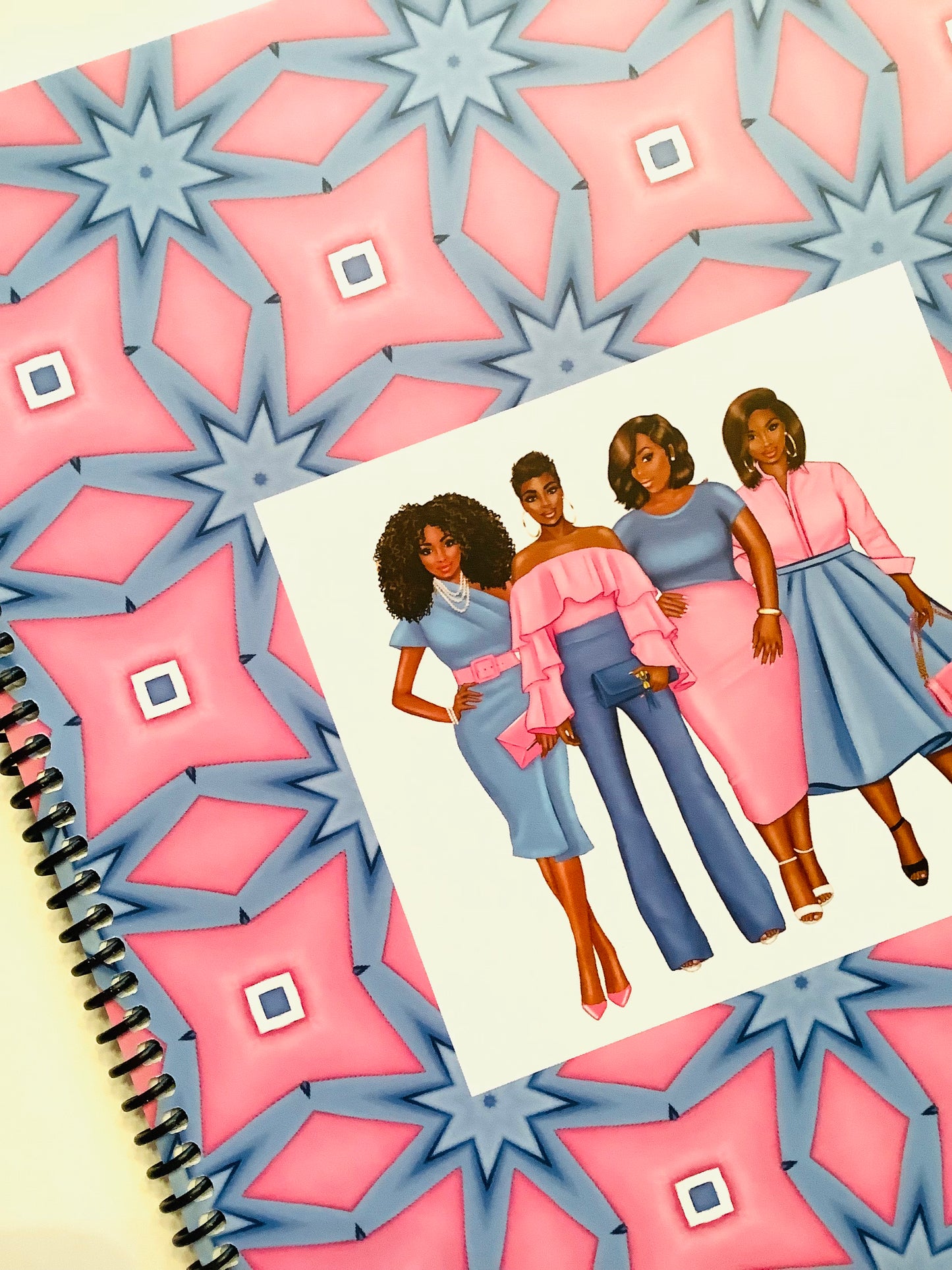 Pink and Blue Spiral Notebook