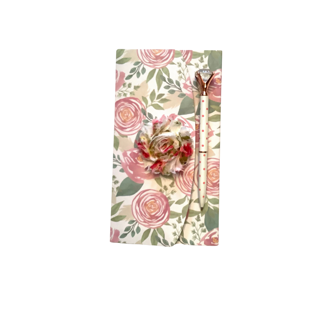 Floral Sticky Notepad Wallet