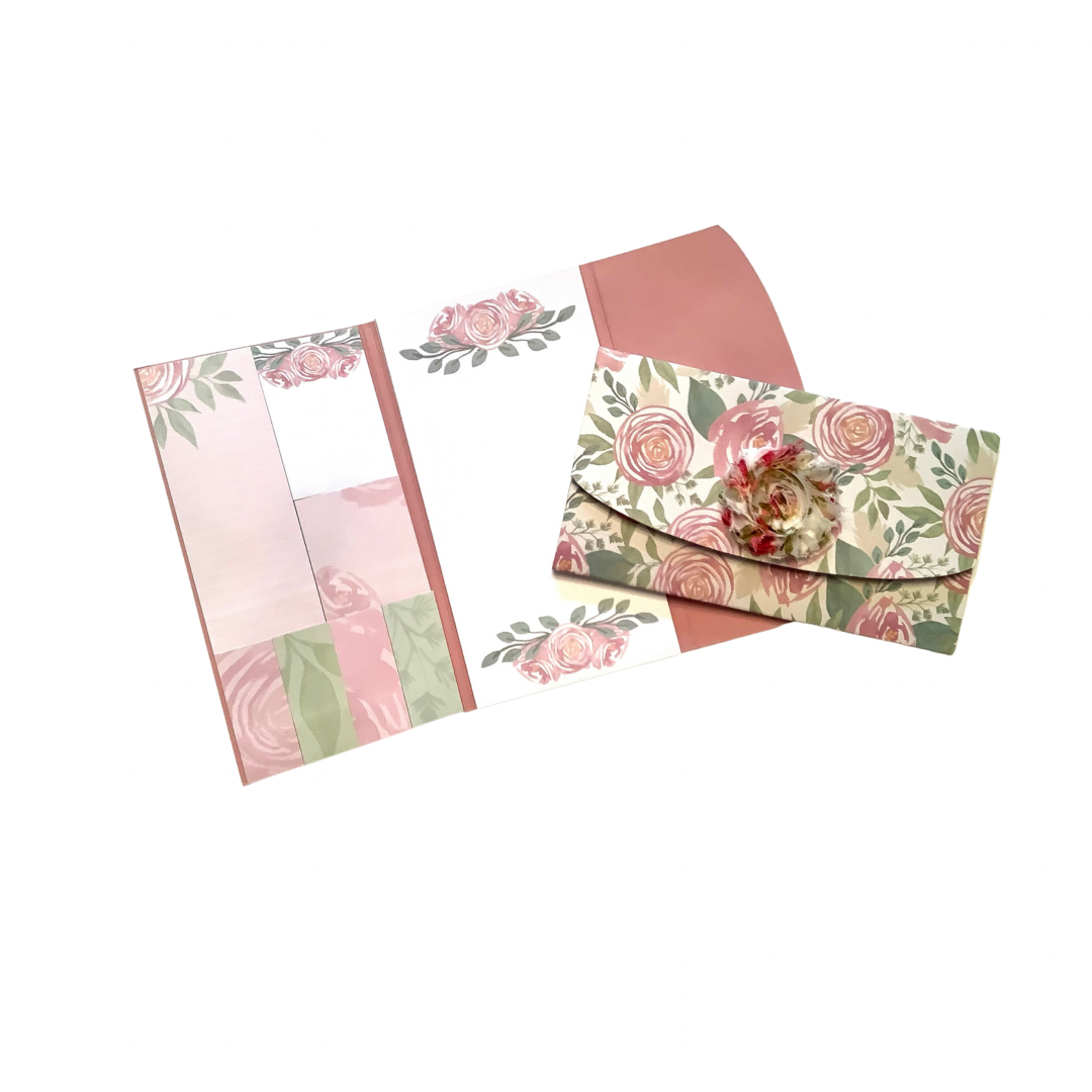 Floral Sticky Notepad Wallet