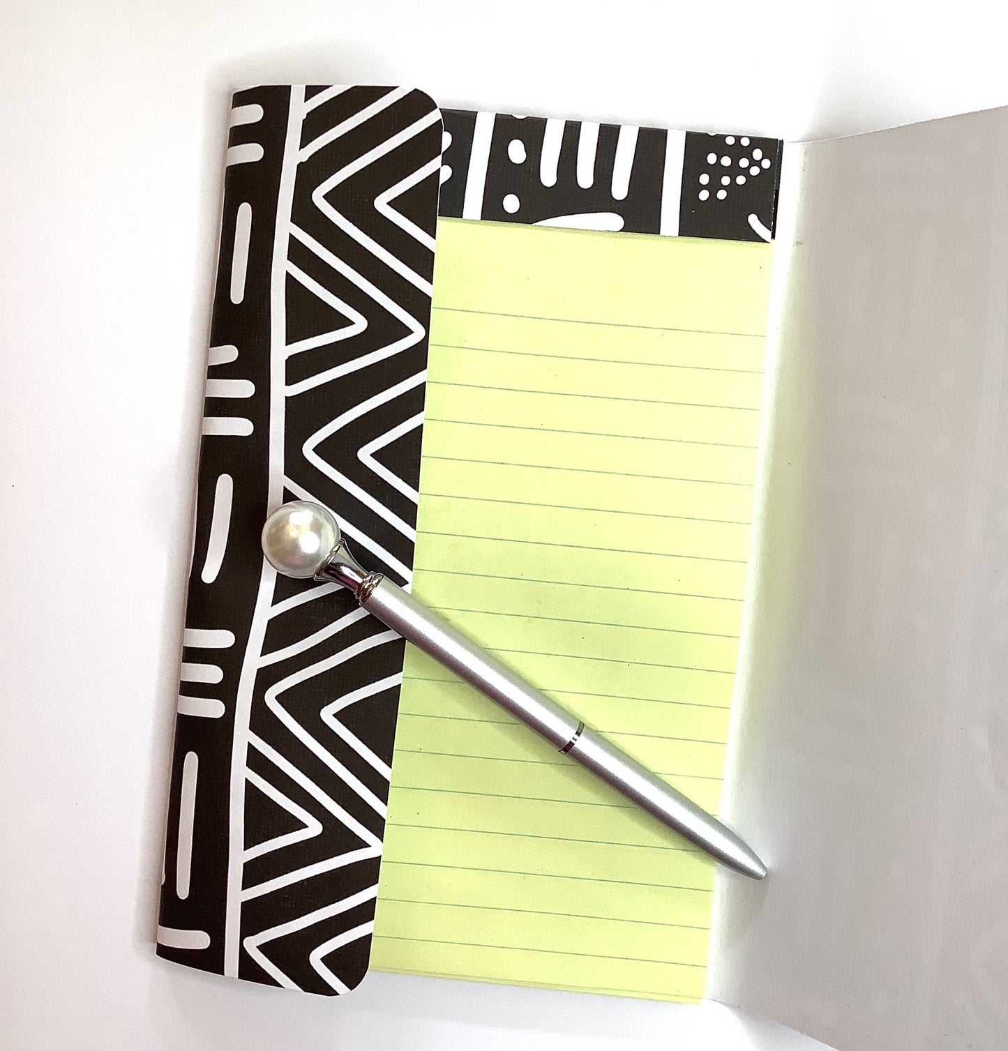 African Mudcloth Notepad Wallet - A Blend of Tradition and Purpose
