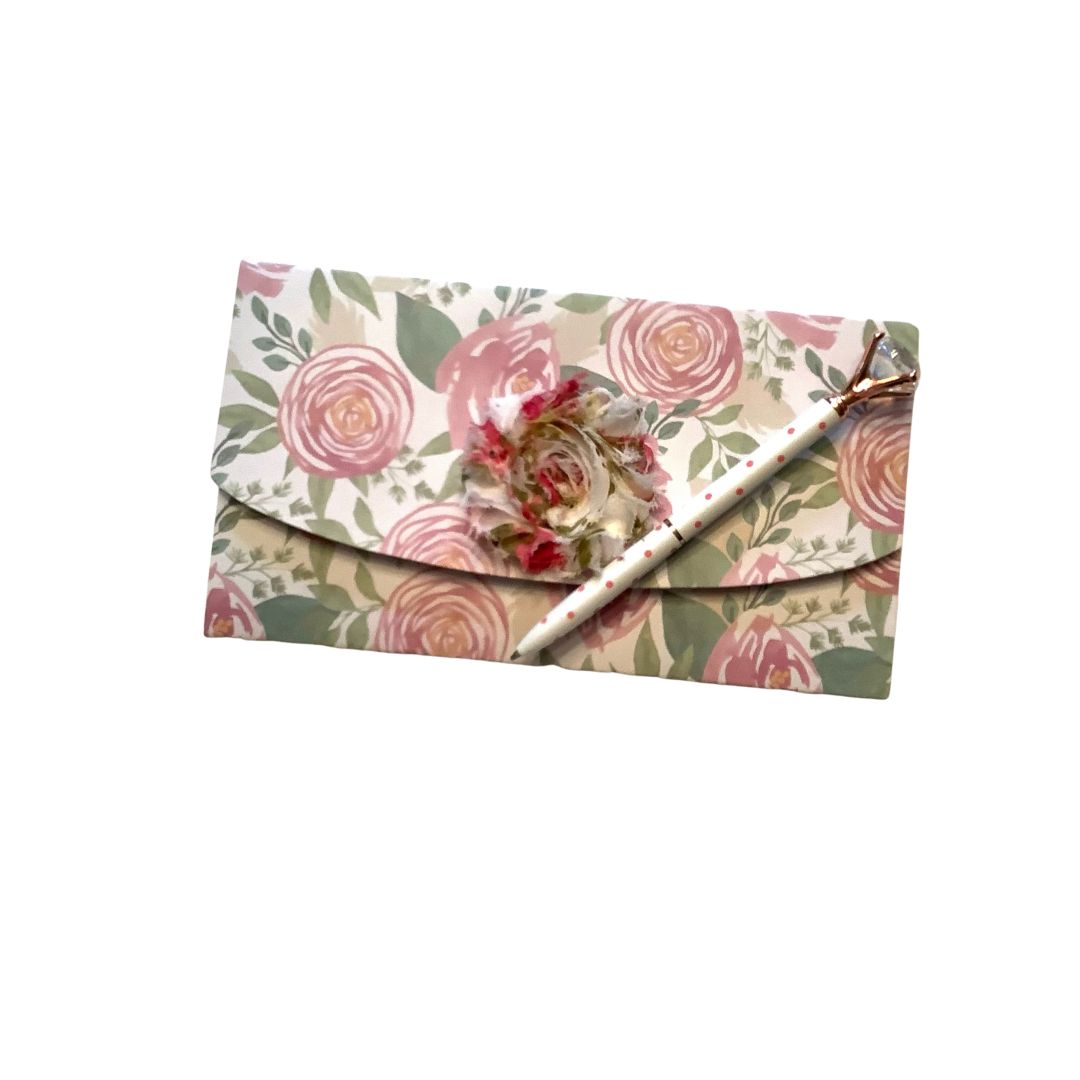 Floral Sticky Notepad Wallet