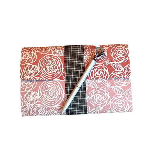 Salmon Pink Notepad Wallet