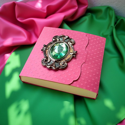 Pink and Green Sticky Notepad Cover