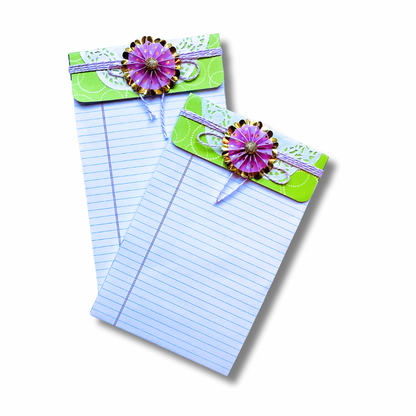 Pink and Green 5x8 Legal Notepad