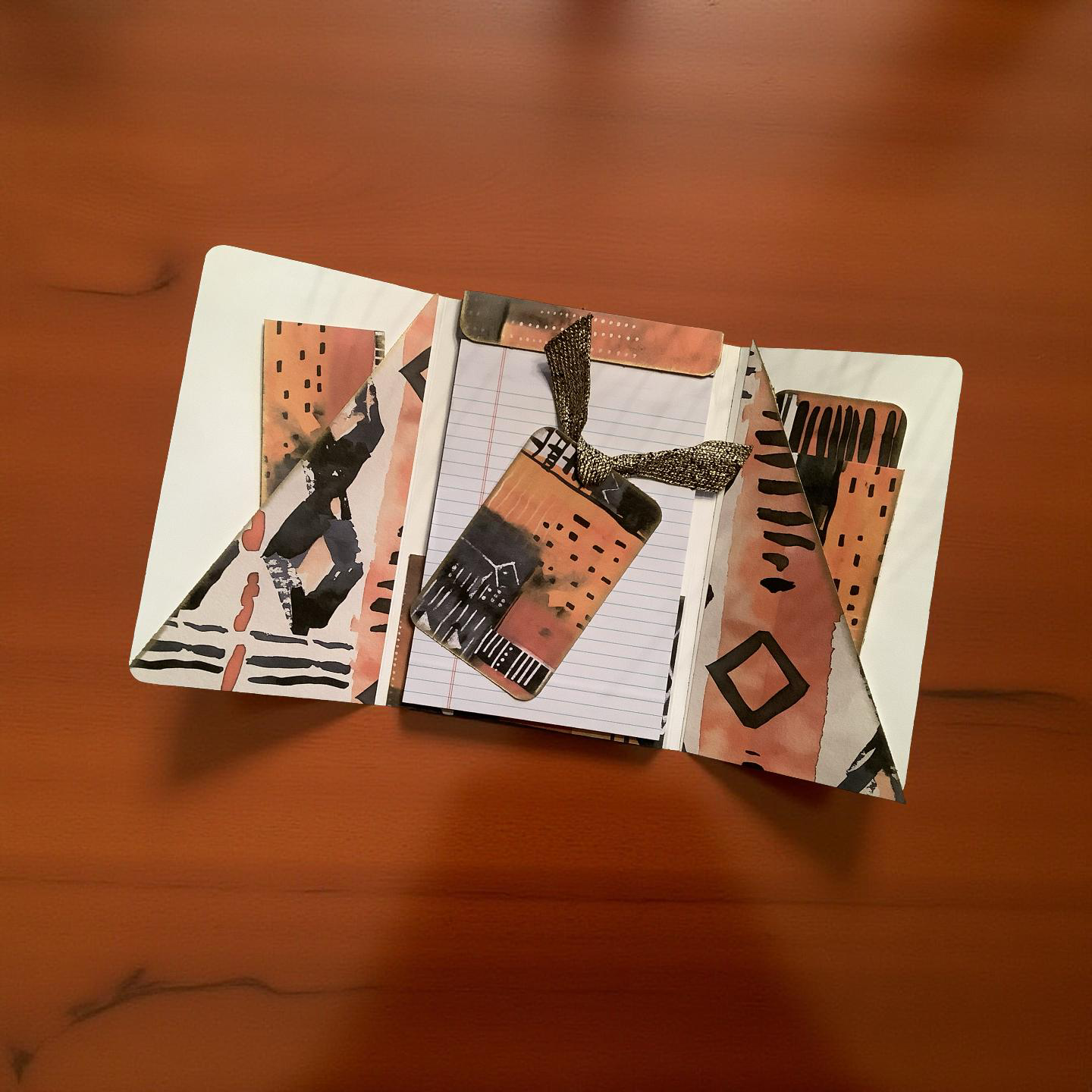 Mud Cloth Design Notepad Wallet