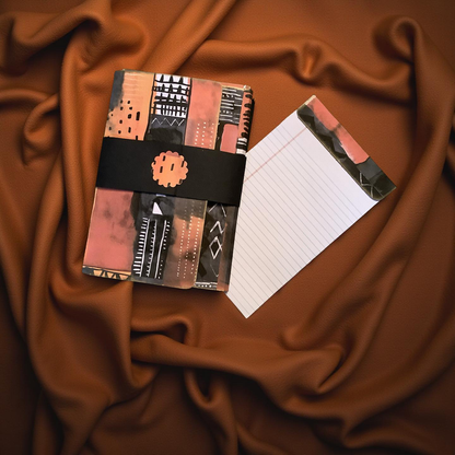 Mud Cloth Design Notepad Wallet