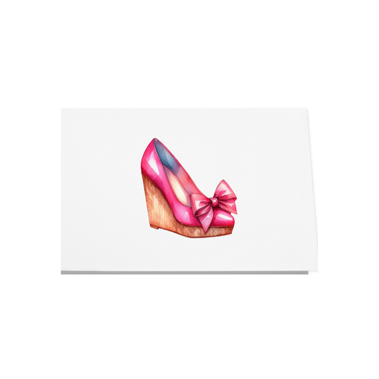 Pink Shoe Notecards - Set of 6