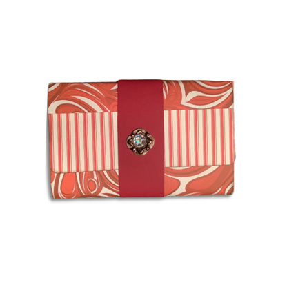 Red and White Notepad Wallet