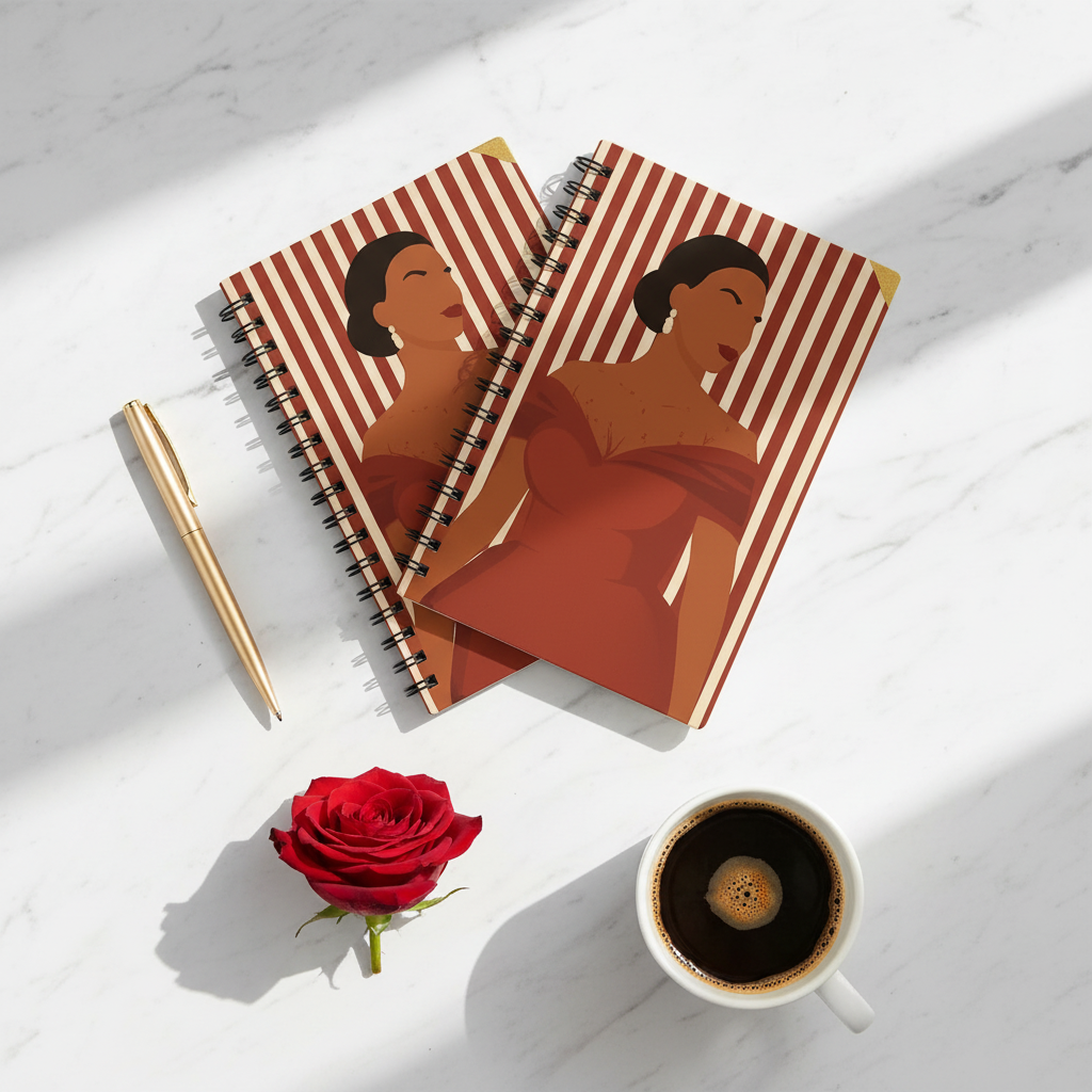 Crimson Glamour Notebook complete view