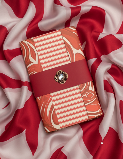 Red and White Notepad Wallet