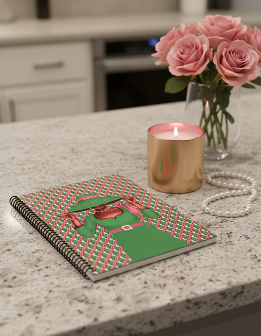 Poised in Pink & Green Notebook