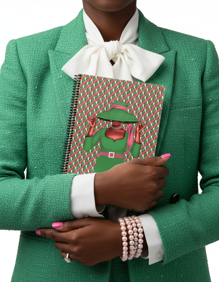 Poised in Pink & Green Notebook