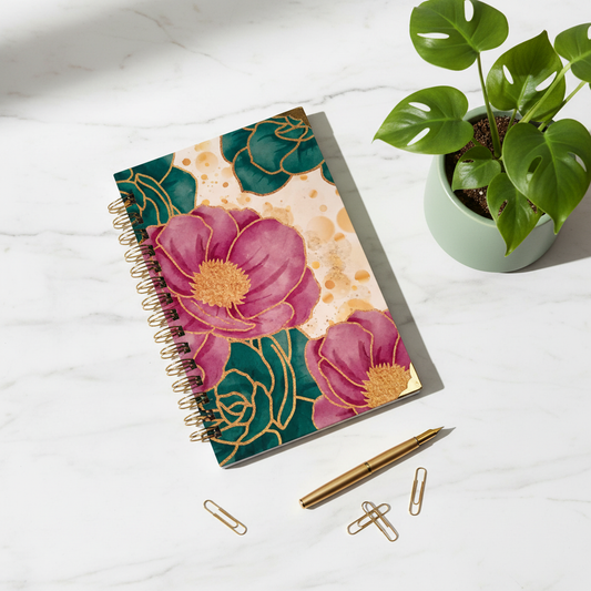 Gilded Garden Notebook with plant