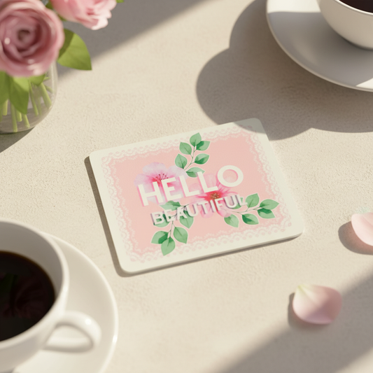 Hello Beautiful Notecard Close-up