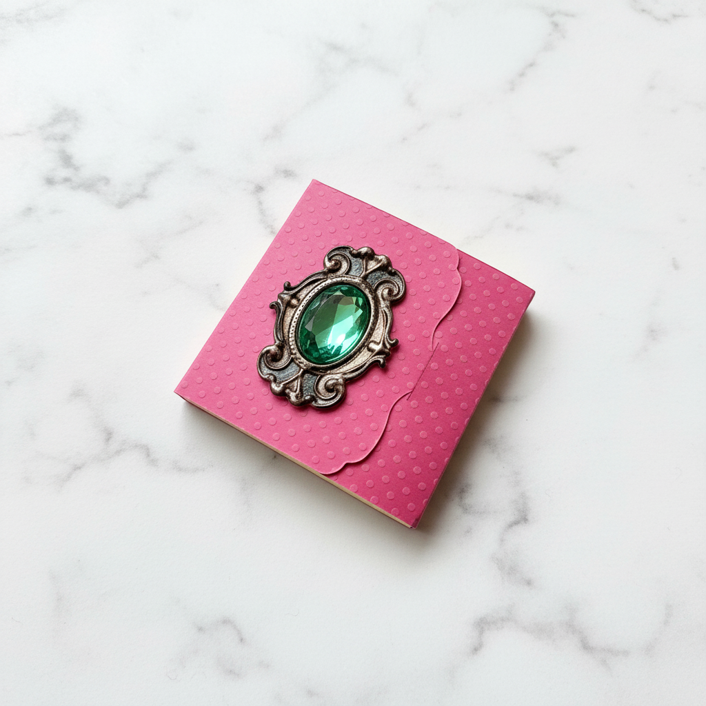 Pink and Green Notepad Flat Lay