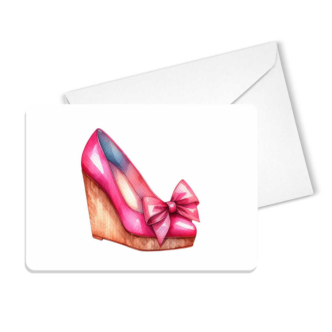 Pink Shoe Notecards - Set of 6