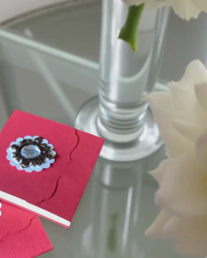 Red Luxury Sticky Note Cover Set of 2 – Refillable 3x3 Sticky Note Holders, Gift-Ready Stationery