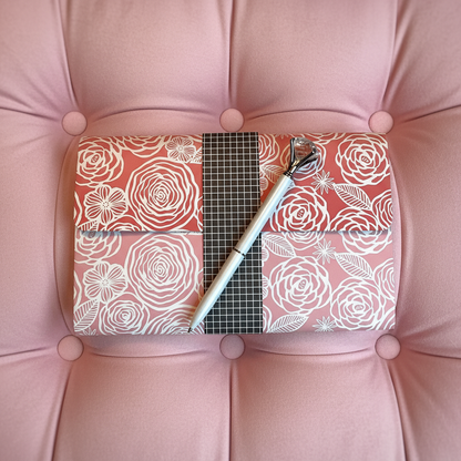 Salmon Pink Notepad Wallet Lifestyle Image