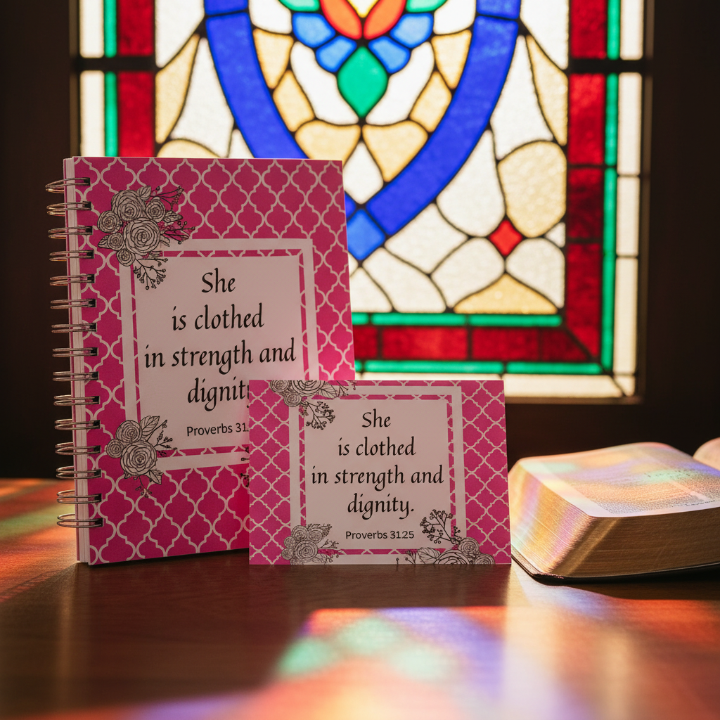 She is Clothed Notebook and Notecards Set