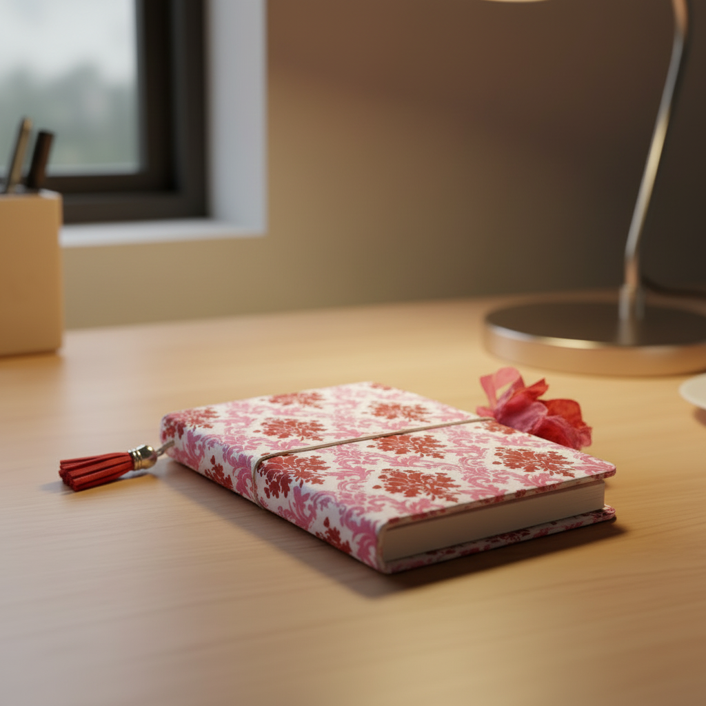 Travelers Notebook zoomed with modern lamp